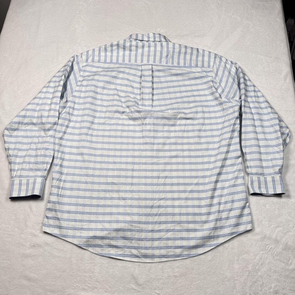 Brooks Brothers Shirt Mens XL Blue Green Plaid Madison Non Iron Button Down - Picture 6 of 11